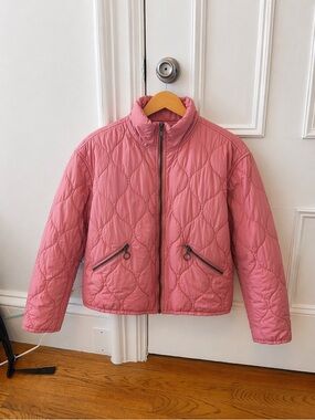 Lucky Brand Quilted Pink Jacket – Cropped Lightweight Coat – Size M